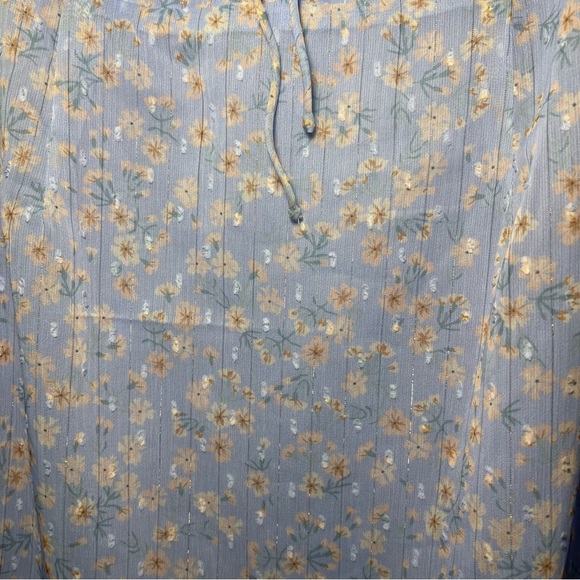 Sabo Skirt Ariana Blue Micro Floral corset puff sleeve mini Dress in size L - Picture 5 of 10